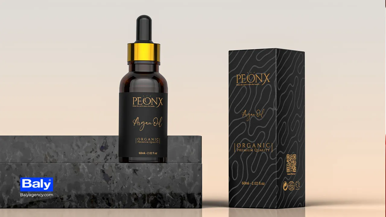 طراحی بسته بندی محصولات مراقبت از پوست Peonx