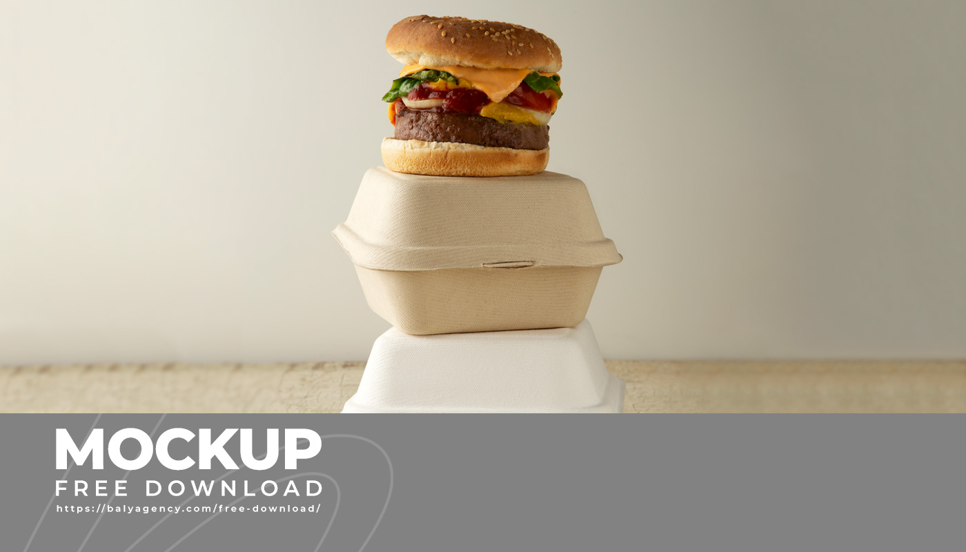 Burger box Mockup free download