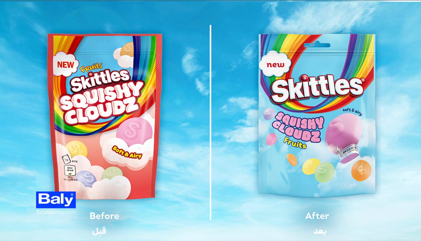 ریدیزاین بسته بندی‌ برند Skittles ​